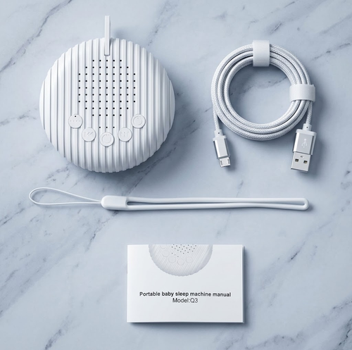 Q3 Portable Baby White Noise Machine – 10 Sounds, Rechargeable